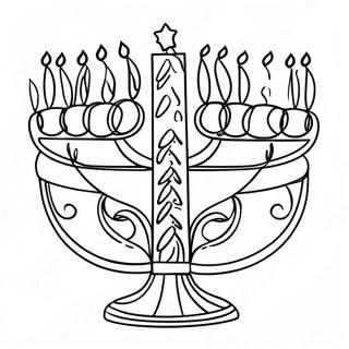 Hanukkah Menorah Coloring Page 5392-4470