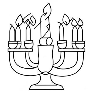 Hanukkah Menorah Coloring Page 5392-4471