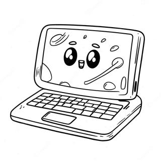 Cute Cartoon Laptop Coloring Page 53953-43485