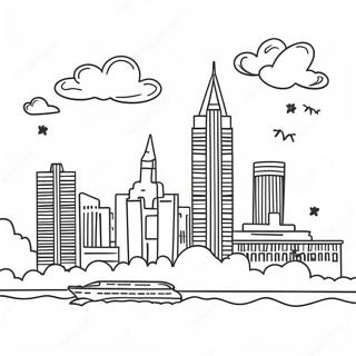 Vibrant Memphis Skyline Coloring Page 53973-43503