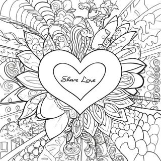 Share The Love Logo Coloring Page 53992-43514