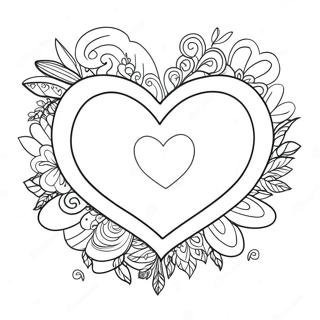 Colorful Share The Love Heart Coloring Page 53993-43517