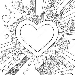 Colorful Share The Love Heart Coloring Page 53993-43518