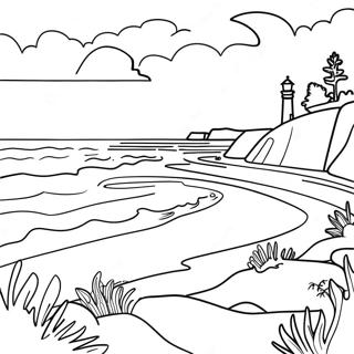 Beautiful Oregon Coastline Coloring Page 54003-43524