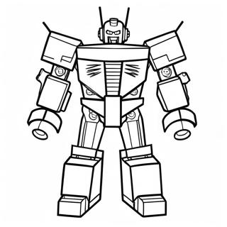 Colorful Lego Transformer Robot Coloring Page 54013-43531