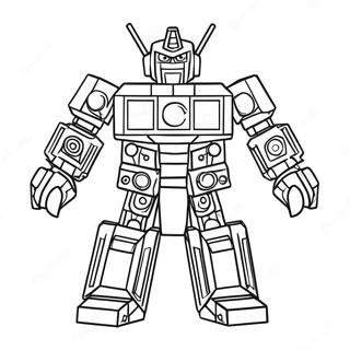 Colorful Lego Transformer Robot Coloring Page 54013-43532