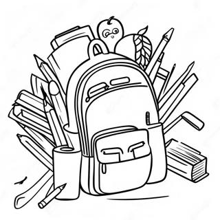 Back To School Night Coloring Page 54042-43554