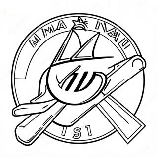 Miami Marlins Logo Coloring Page 54052-43567