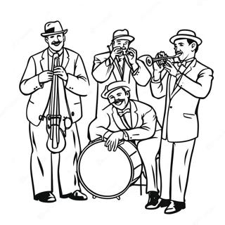 1920s Jazz Band Coloring Page 54063-43575