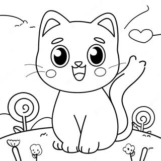 Cute Candy Cat Poppy Playtime Coloring Page 54073-43581