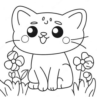 Cute Candy Cat Poppy Playtime Coloring Page 54073-43582