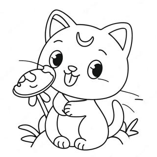 Cute Candy Cat Poppy Playtime Coloring Page 54073-43584