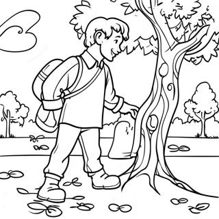 Johnny Appleseed Planting Trees Coloring Page 54103-43608