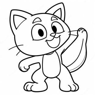 Blaze The Cat In Action Coloring Page 54123-43623