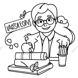 Happy Teachers Day Coloring Page 54153-43648