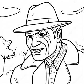 Scary Freddy Krueger In Dreamland Coloring Page 54193-43682