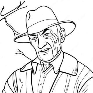 Scary Freddy Krueger In Dreamland Coloring Page 54193-43684