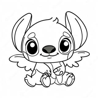 Stitch And Angel Coloring Pages