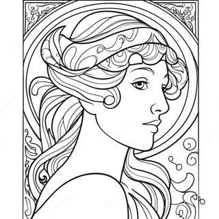 Alphonse Mucha Coloring Pages