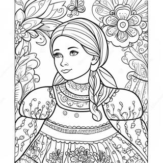 Traditional Polish Folk Costume Coloring Page 54213-43699