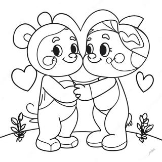 Preschool Valentines Coloring Page 5421-4502