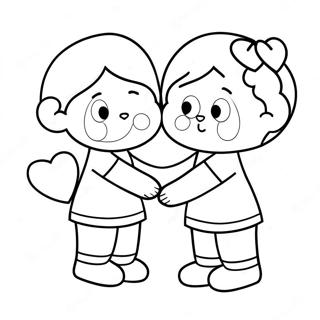 Preschool Valentines Coloring Page 5421-4503