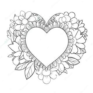 Cute Heart Shaped Valentines Coloring Page 5422-4495