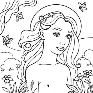 Eve In A Beautiful Garden Coloring Page 54233-43711