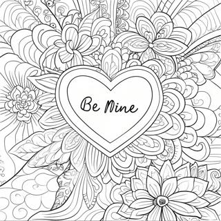 Be Mine Heart Coloring Page 54242-43714