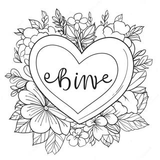 Be Mine Heart Coloring Page 54242-43715