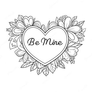 Be Mine Heart Coloring Page 54242-43716