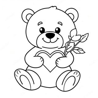 Cute Be Mine Bear Coloring Page 54243-43720