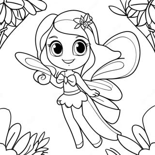 Flora From Winx Club In A Magical Garden Coloring Page 54253-43722