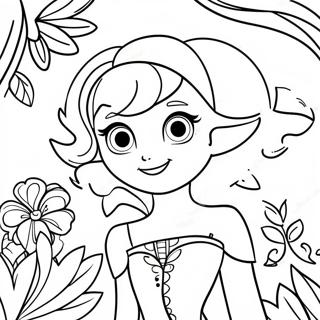 Flora From Winx Club In A Magical Garden Coloring Page 54253-43724