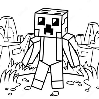 Minecraft Creeper Coloring Page 54293-43754