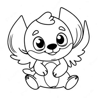 Cute Stitch And Angel Coloring Page 542-434