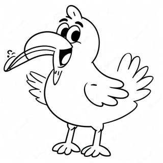 Big Bird Singing Cheerfully Coloring Page 54323-43781