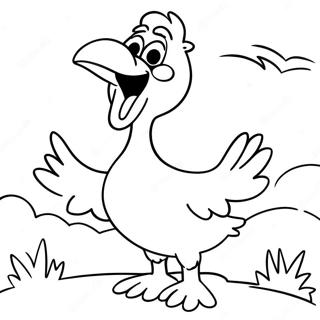 Big Bird Singing Cheerfully Coloring Page 54323-43783