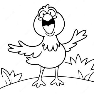 Big Bird Singing Cheerfully Coloring Page 54323-43784