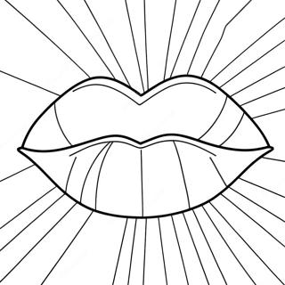 Bold Pop Art Lips Coloring Page 54343-43801