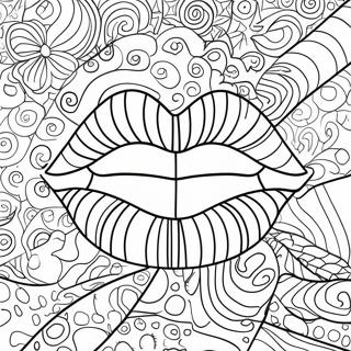 Bold Pop Art Lips Coloring Page 54343-43802