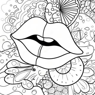 Bold Pop Art Lips Coloring Page 54343-43803