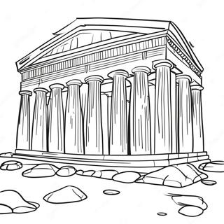 Detailed Parthenon Architecture Coloring Page 54363-43814