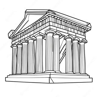 Detailed Parthenon Architecture Coloring Page 54363-43816