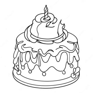 Frozen Birthday Cake Coloring Page 54382-43823