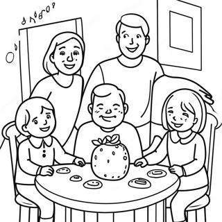 Joyful Family Gathering Coloring Page 54393-43837