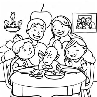 Joyful Family Gathering Coloring Page 54393-43838