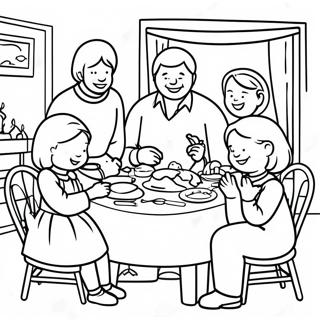 Joyful Family Gathering Coloring Page 54393-43839