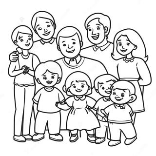 Joyful Family Gathering Coloring Page 54393-43840