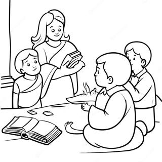 Sunday School Bible Story Coloring Page 54402-43844